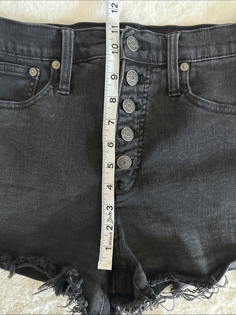 Madewell - Black Denim Cutoff Shorts - Size 28